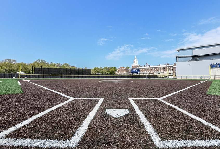 Softball view from home plate